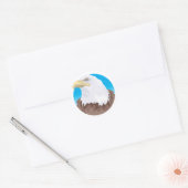Bald Eagle Badge Ronde Sticker (Envelop)