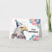 Bald Eagle Balloons en Party Pet Happy Birthday Kaart (Voorkant)