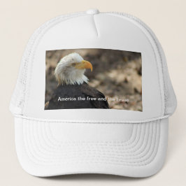 Bald Eagle  Baseball Cap  THE FREE AND THE BRAVE Trucker Pet