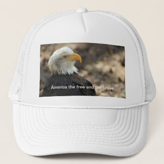 Bald Eagle  Baseball Cap  THE FREE AND THE BRAVE Trucker Pet