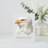 Bald Eagle Beauty & Power aanpasbaar Briefkaart (Staand voorkant)