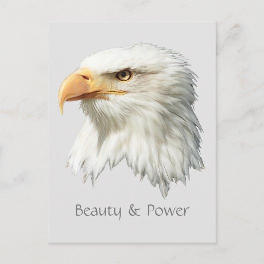 Bald Eagle Beauty & Power aanpasbaar Briefkaart (Voorkant)