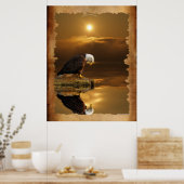 Bald Eagle bij Sunset Gratitude Series Poster (Keuken)