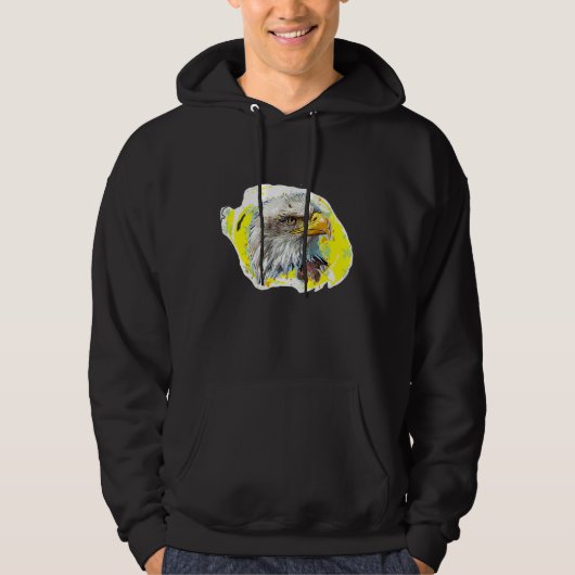 Bald Eagle Bird Avian Ornithology Foto Art Hoodie (Voorkant)