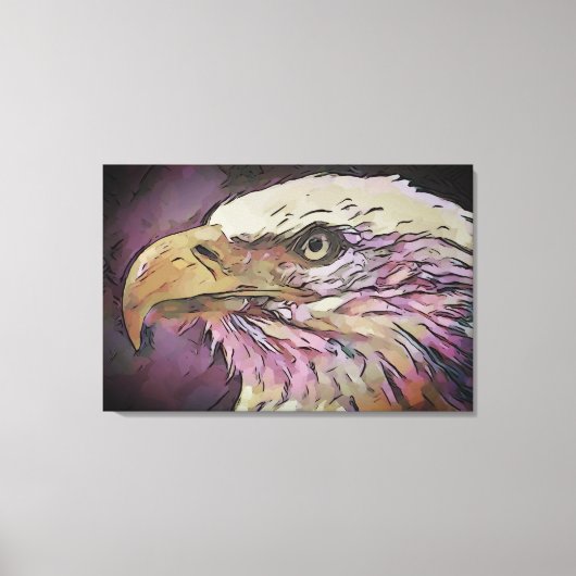 Bald Eagle Bird kunstwerk Canvas Afdruk (Voorkant)