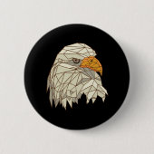 Bald Eagle Bird of Prey Design Ronde Button 5,7 Cm (Voorkant)