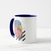 Bald Eagle Bird USA Flag Crying Patriotic Mok (Voorkant links)