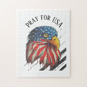 Bald Eagle Bird USA Flag Crying Pray for USA Legpuzzel