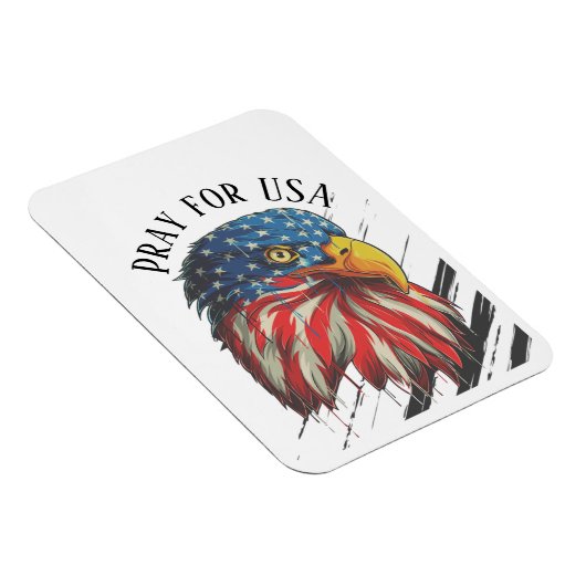 Bald Eagle Bird USA Flag Crying Pray for USA Magneet (Rechterzijde)