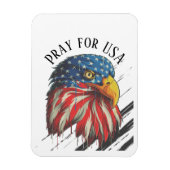 Bald Eagle Bird USA Flag Crying Pray for USA Magneet (Verticaal)