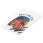 Bald Eagle Bird USA Flag Crying Pray for USA Magneet (Linkerzijde)