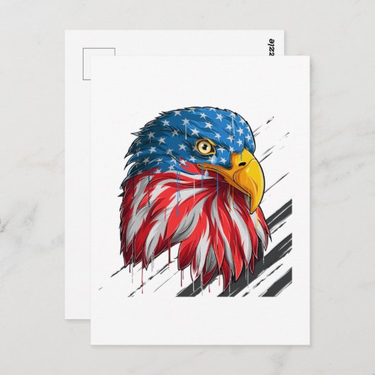 Bald Eagle Bird USA Flag Crying Symbol Briefkaart (Voorkant / Achterkant)