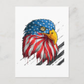 Bald Eagle Bird USA Flag Crying Symbol Briefkaart (Voorkant)