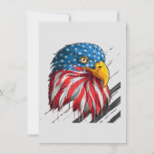 Bald Eagle Bird USA Flag Crying Symbol Kaart (Voorkant)