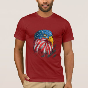 Bald Eagle Bird USA Flag Crying Symbol T-shirt
