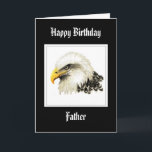 Bald Eagle - Birthday Father Proud militair Kaart<br><div class="desc">waterverf Eagle Birthday Vader Militair aan aan mijn geweldige Vader...  we zijn zo trots op je... </div>