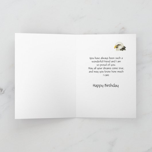 Bald Eagle - Birthday Friend Proud Militaire Kaart (Binnen)