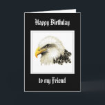 Bald Eagle - Birthday Friend Proud Militaire Kaart<br><div class="desc">waterverf Eagle Birthday Vriend Militair aan naar mijn geweldige vriend...  we zijn zo trots op je... </div>