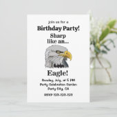 Bald Eagle Birthday Party Kaart (Staand voorkant)