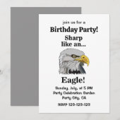 Bald Eagle Birthday Party Kaart (Voorkant / Achterkant)