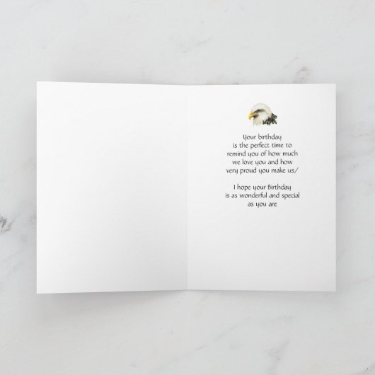 Bald Eagle Birthday Special Daughter Kaart (Binnen)