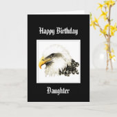 Bald Eagle Birthday Special Daughter Kaart (Gele Bloem)