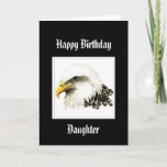 Bald Eagle Birthday Special Daughter Kaart<br><div class="desc">Waterverf Eagle voor die speciale en geweldige militaire dochter die je trots maakt</div>