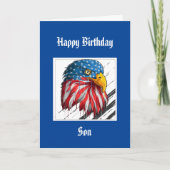 Bald Eagle Birthday Special Son Kaart (Voorkant)
