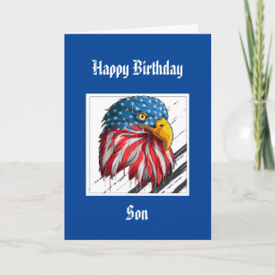 Bald Eagle Birthday Special Son Kaart