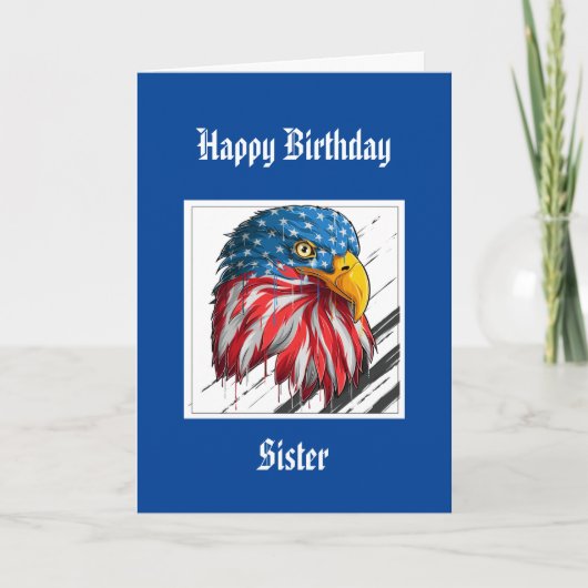 Bald Eagle Birthday Special Zister Kaart (Voorkant)