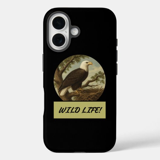 Bald Eagle Black Hoesje-Mate iPhone Case (Achterkant)