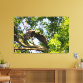Bald Eagle Branch Takeoff Canvas Afdruk (Insitu (Woonkamer))