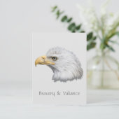 Bald Eagle Bravery & Valiance aanpasbaar Briefkaart (Staand voorkant)