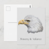 Bald Eagle Bravery & Valiance aanpasbaar Briefkaart (Voorkant / Achterkant)