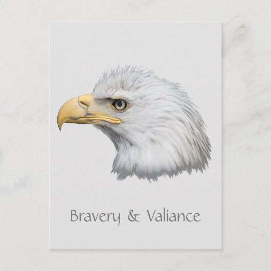 Bald Eagle Bravery & Valiance aanpasbaar Briefkaart (Voorkant)