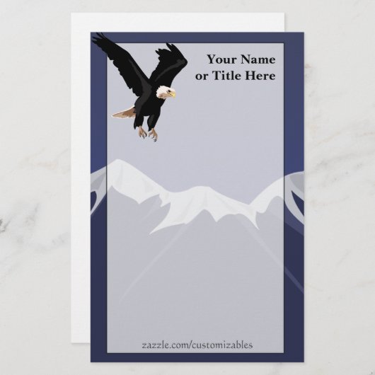 Bald Eagle Briefpapier (Voorkant / Achterkant)