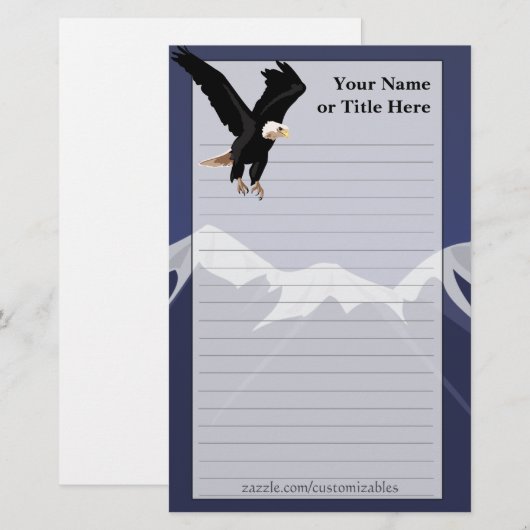 Bald Eagle Briefpapier (Voorkant / Achterkant)