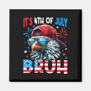 Bald Eagle Bruh 4 juli 4 juli Mannen Boys K Magneet