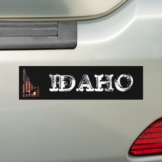 BALD EAGLE BURNT WOOD - IDAHO PATRIOT CLR BUMPERSTICKER (Op auto)