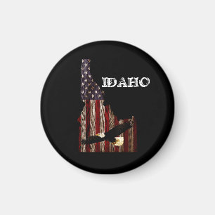 BALD EAGLE BURNT WOOD - IDAHO PATRIOT CLR MAGNEET