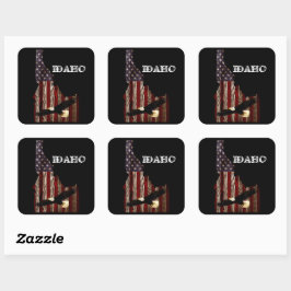 BALD EAGLE BURNT WOOD - IDAHO PATRIOT CLR VIERKANTE STICKER