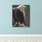 Bald Eagle Calling Canvas Afdruk (Insitu (Houten vloer))