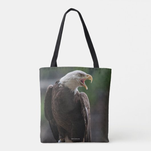 Bald Eagle Calling Tote Bag (Achterkant)
