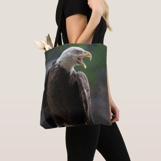 Bald Eagle Calling Tote Bag (Dichtbij)