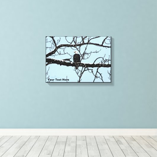 Bald Eagle Canvas Afdruk (Insitu (Houten vloer))