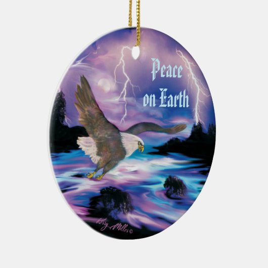 Bald Eagle Ceramic Ornament (Rechts)