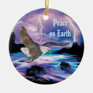Bald Eagle Ceramic Ornament