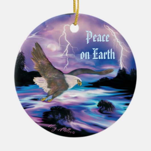 Bald Eagle Ceramic Ornament (Voorkant)