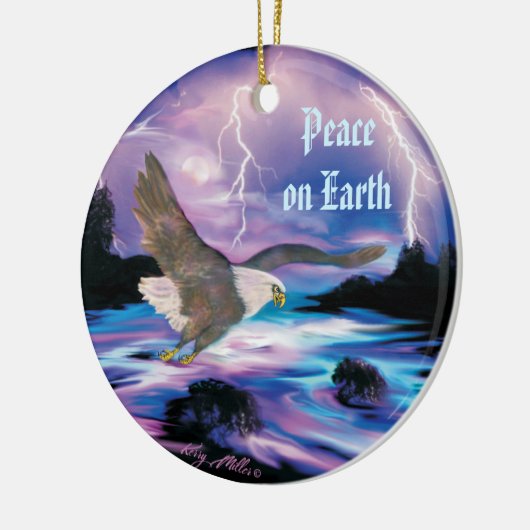 Bald Eagle Ceramic Ornament (Links)