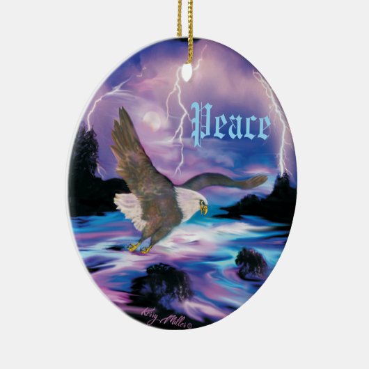 Bald Eagle Ceramic Ornament (Rechts)